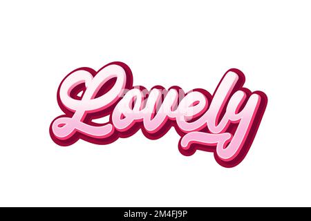 Splendido effetto stile testo. Design con scritte. Foto Stock