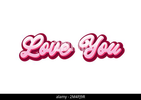 Ti piace l'effetto stile testo. Design con scritte. Foto Stock