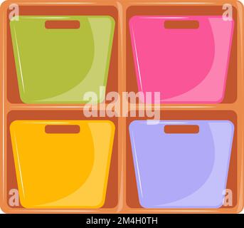 organizer per giocattoli da sala giochi Illustrazione Vettoriale