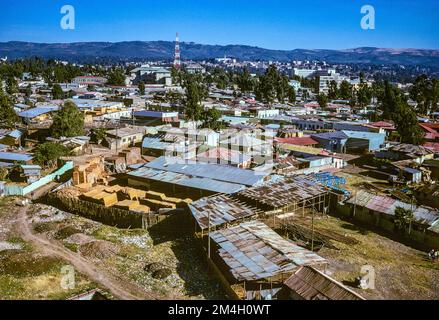 Etiopia, 1970s, Addis Abeba, Addis Abeba, panoramica della città, Africa orientale, Foto Stock