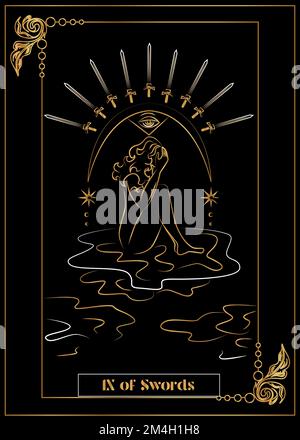 l'illustrazione - scheda per tarot Illustrazione Vettoriale