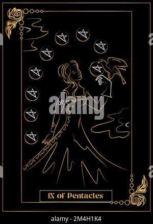 l'illustrazione - scheda per tarot Illustrazione Vettoriale