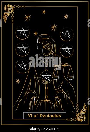 l'illustrazione - scheda per tarot Illustrazione Vettoriale