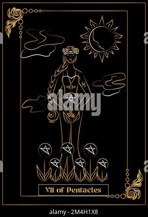 l'illustrazione - scheda per tarot Illustrazione Vettoriale