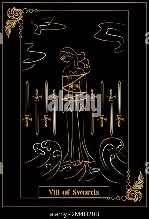 l'illustrazione - scheda per tarot Illustrazione Vettoriale