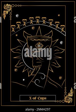 l'illustrazione - scheda per tarot Illustrazione Vettoriale