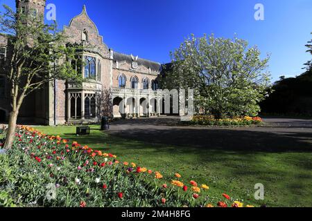 Ayscoughfee Hall e giardini; Spalding Town; Lincolnshire; Inghilterra; UK Foto Stock