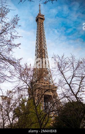 Torre Eiffel alba, Parigi in autunno Foto Stock