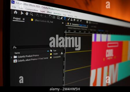 Adobe After Effect Foto Stock