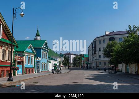 Vecchio quartiere Tartastano, sito dell'UNESCO, Kazan, Repubblica di Tartastan, Russia Foto Stock