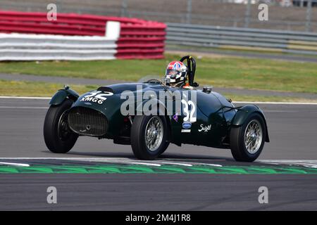 Cliff Gray, Frazer Nash XMG6 le Mans Replica Mk2, MRL Royal Automobile Club Woodcote Trophy & Stirling Moss Trophy, una gara di cinquanta minuti con un mandato Foto Stock