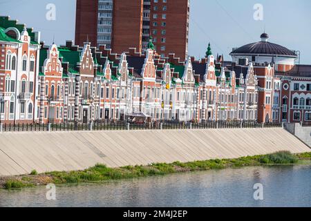 Case costruite nello stile di Bruges a Yoshkar-Ola, Russia Foto Stock