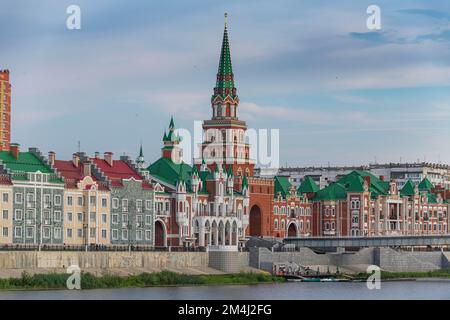 Case costruite nello stile di Bruges a Yoshkar-Ola, Russia Foto Stock