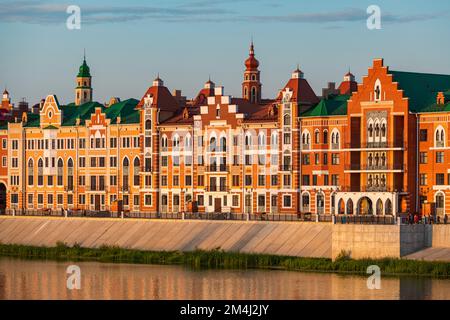 Case costruite nello stile di Bruges a Yoshkar-Ola, Russia Foto Stock