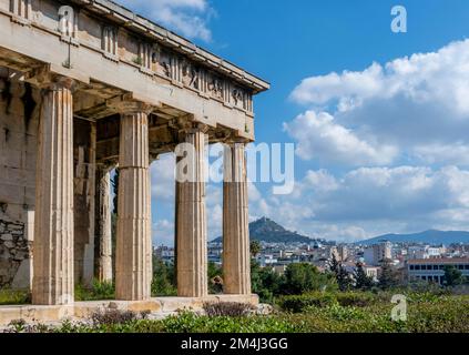 Tempio di Efesto, Agora, Atene, Grecia Foto Stock