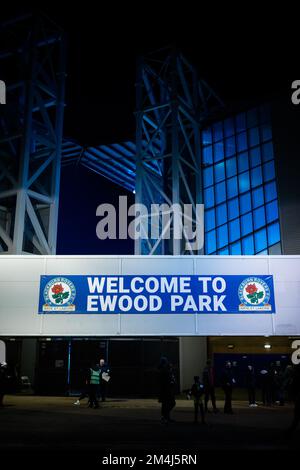 Blackburn, Regno Unito. 21st Dec, 2022. Una visione generale di Ewood Park prima della partita di quattro round della Carabao Cup Blackburn Rovers vs Nottingham Forest a Ewood Park, Blackburn, Regno Unito, 21st dicembre 2022 (Photo by Ritchie Sumpter/News Images) a Blackburn, Regno Unito il 12/21/2022. (Foto di Ritchie Sumpter/News Images/Sipa USA) Credit: Sipa USA/Alamy Live News Foto Stock