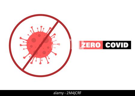 Proteste in Cina contro il blocco. Concetto zero coronavirus Illustrazione Vettoriale