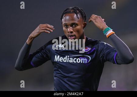 Firenze, Italia. 21st Dec, 2022. Christian Michael Kouakou Kouame (ACF Fiorentina) durante ACF Fiorentina vs FC Lugano, amichevole partita di calcio a Firenze, Italia, dicembre 21 2022 Credit: Independent Photo Agency/Alamy Live News Foto Stock