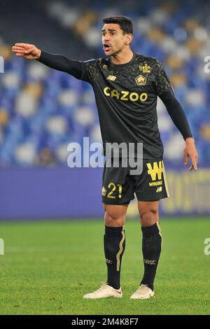 Napoli, Italia. 21st Dec, 2022. Benjamin André giocatore di Lille, durante una amichevole partita che tra Napoli vs Villareal risultato finale, Napoli 0, Lille 4. Partita giocata allo stadio diego armando maradona. Napoli, Italia, 21 dicembre, 2022. (Foto di Vincenzo Izzo/Sipa USA) Credit: Sipa USA/Alamy Live News Foto Stock