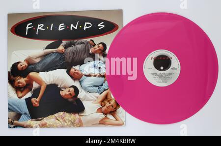 Edizione speciale commemorativa per il 25th° anniversario. Colonna sonora per i più famosi amici del programma televisivo. TV show musica vinile disco LP American tv sitcom Foto Stock