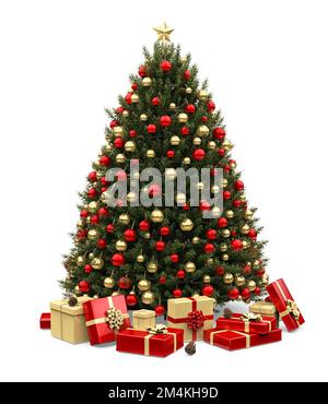 Albero di Natale isolato Foto Stock