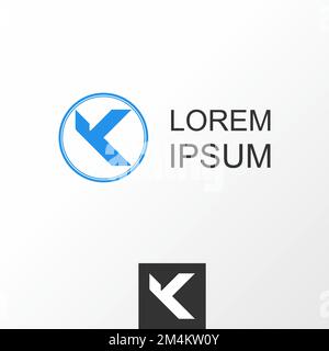 Carattere lettera o parola K o Y nel taglio immagine grafica icona logo disegno astratto concetto vettore stock. utilizzato come simbolo relativo all'iniziale o al monogramma Illustrazione Vettoriale