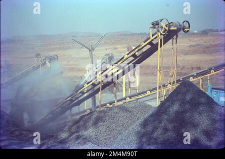 Stone Quarry Machines in Action., India Foto Stock