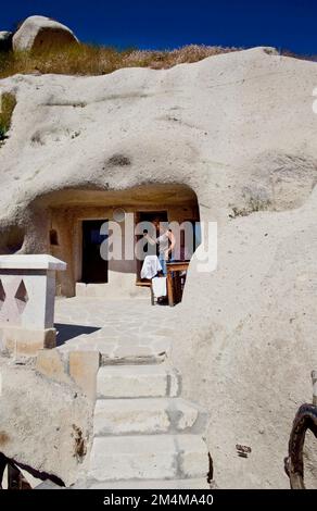 Cave abitazioni in Goreme Turchia Cappadocia. vvvbvanbree fotografie Foto Stock