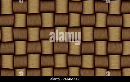 La tessitura di un bambù tessuto come una parete che copre lo sfondo Foto Stock