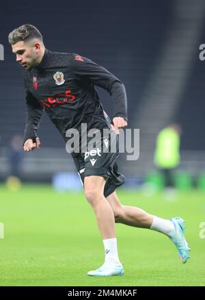 Lucas da Cunha di OGC Nice durante il riscaldamento pre-partita durante la amichevole partita di calcio tra Tottenham Hotspur e Nice a Tottenham Hotspur Stad Foto Stock