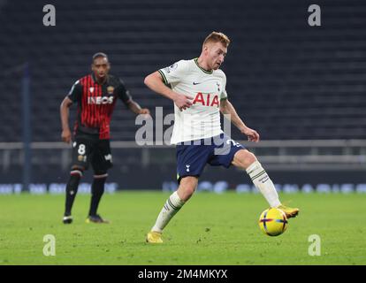 Dejan Kulusevski di Tottenham Hotspur (in prestito dalla Juventus) durante la simpatica partita di calcio tra Tottenham Hotspur e Nice a Tottenham Hotspur Foto Stock