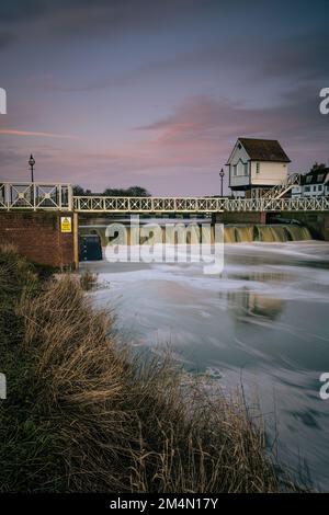 Abbey Mill e Weir, Tewkesbury, Gloucestershire Foto Stock