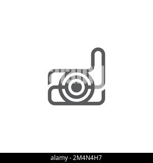 lettera d dart target center design logo vettoriale Illustrazione Vettoriale