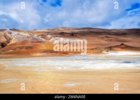 Attività geotermica a Krisuvik, Islanda Foto Stock