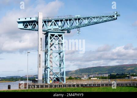 Gru a torre Titan a Clydebank Glasgow Scozia Foto Stock