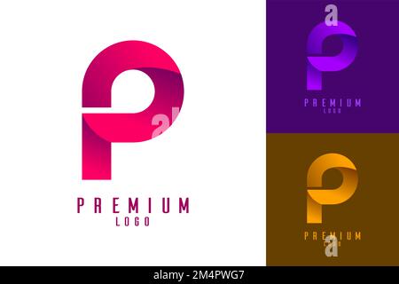 P Alphabet Initial Logo Corporate Identity modello vettoriale Illustrazione Vettoriale