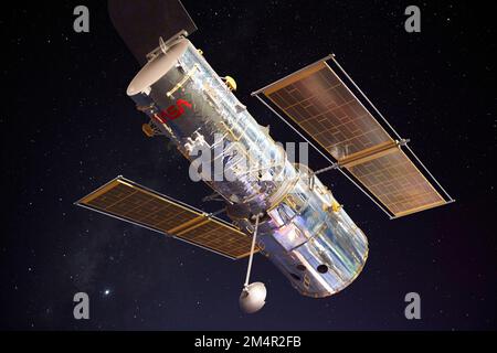 Telescopio spaziale Hubble, modello. Foto Stock