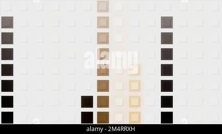 Sfondo bianco. Motion.diverse sfumature di linee lunghe marroni si spostano dal basso verso l'alto nell'animazione. Riprese in 4K di alta qualità Foto Stock
