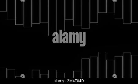 Sfondo nero. Design.Clear grafica nell'animazione che martello in direzioni diverse. Riprese in 4K di alta qualità Foto Stock