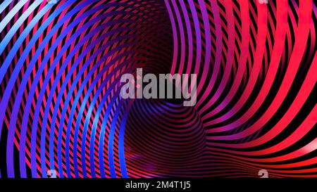 Sfondo scintillante. Design.le strisce gialle e luminose nell'astrazione si torcere lentamente e creano movimento. Riprese in 4K di alta qualità Foto Stock