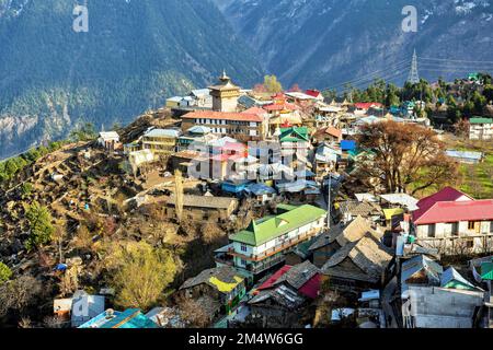 Reckong Peo, Rekong Peo, villaggio di Peo, distretto di Kinnaur, Himachal Pradesh, India Foto Stock