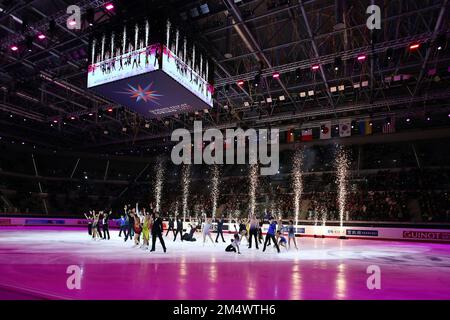 Palavela, Torino, Italia, 11 dicembre 2022, Scena finale con tutti gli skater insieme durante le finali ISU Skating Grand Prix 2022 - Day4 - Ice Sports Foto Stock