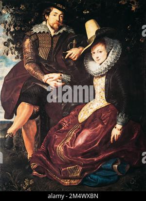 Sir Peter Paul Rubens, il Bower Honeysuckle è Un autoritratto del pittore barocco fiammingo Peter Paul Rubens e della sua prima moglie Isabella Brant. Rubens Foto Stock