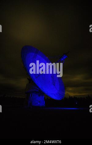 Algonquin radio Observatory di notte, Algonquin Provincial Park, Ontario, Canada Foto Stock