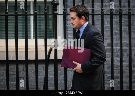 Johnny Mercer, deputato, Ministro di Stato, Ministro degli Affari dei veterani presso il Gabinetto, politico del Partito conservatore, Downing Street, Londra Foto Stock