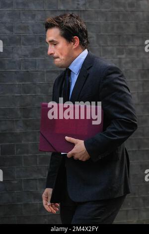 Johnny Mercer, deputato, Ministro di Stato, Ministro degli Affari dei veterani presso il Gabinetto, politico del Partito conservatore, Downing Street, Londra Foto Stock