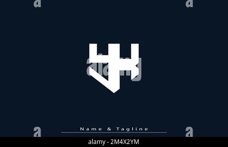 Lettere alfabetiche iniziali logo Monogram YK , KY Illustrazione Vettoriale