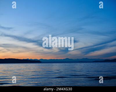 Tramonto a Steilacoom Foto Stock