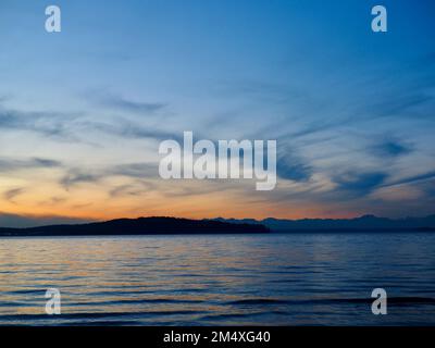 Tramonto a Steilacoom Foto Stock