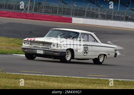 Fred Shepherd, Bill Shepherd, Ford Galaxie, Adrian Flux Trophy per Transatlantic Pre ’66 Touring Cars, prevalentemente V8 americana vs la corsa britannica sta Foto Stock